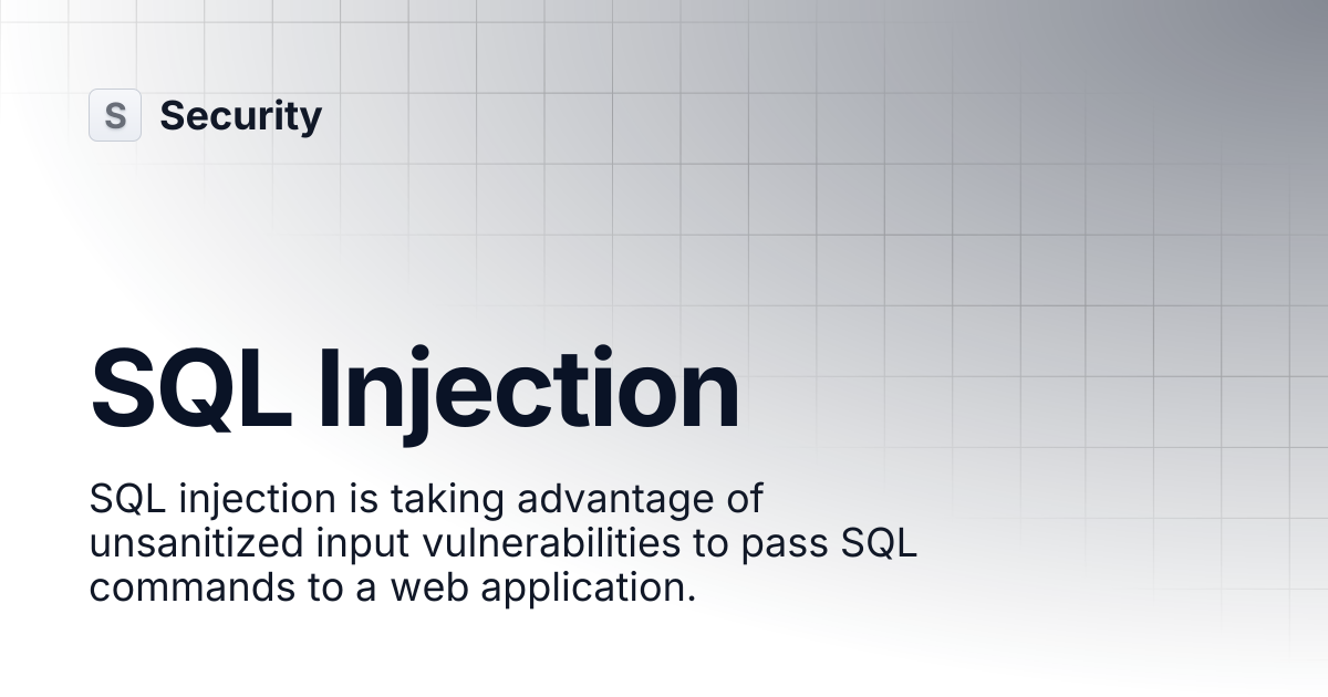 SQL Injection | Security