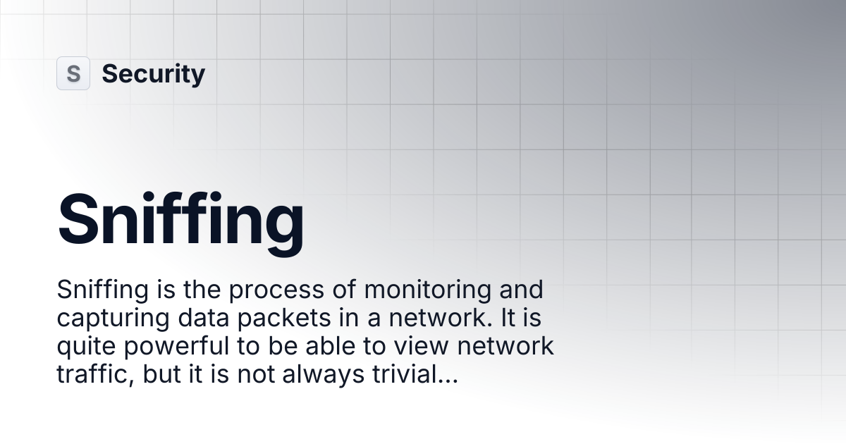 Sniffing | Security